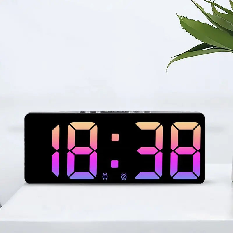 Voice Control Digital Alarm Clock Teperature Snooze Night Mode Desktop Table Clock 12/24H Anti-disturb Funtion LED Clocks Watch