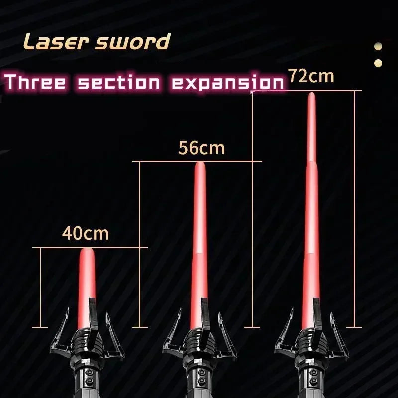 2024 New Laser Sword Toy Star Light Sword Luminous Fluorescent Rod Laser Rod Children's Sword Toy War Gift Outdoor Toys Scalable