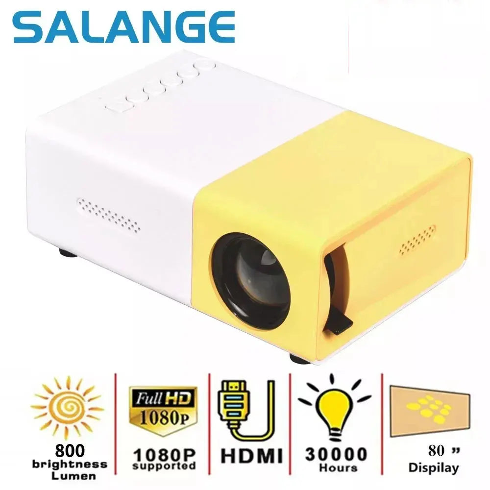 Salange Mini Projector YG300 Pro LED Supported 1080P Full HD Portable Beamer Audio HDMI USB Video Projetor